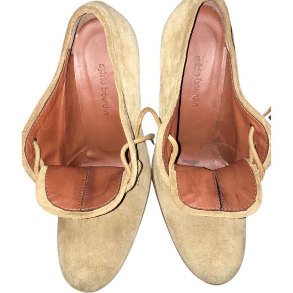 Vintage Y2K Sylvia Bourdin Tan Suede Booties - Never Worn 7.5 - Picture 4 of 14